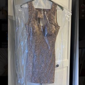 Sparkly beige dress